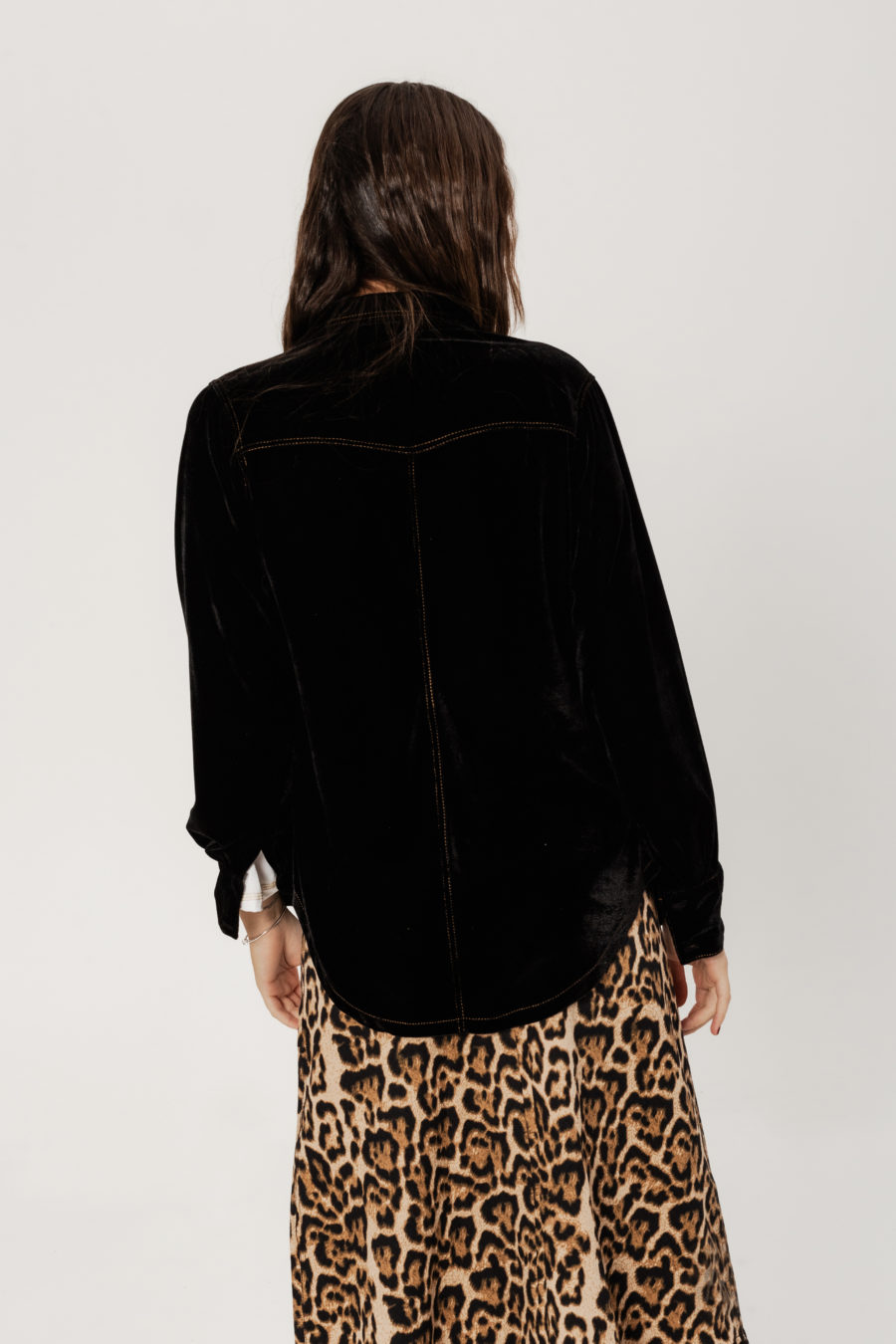 CAMISA TERCIOPELO negro s