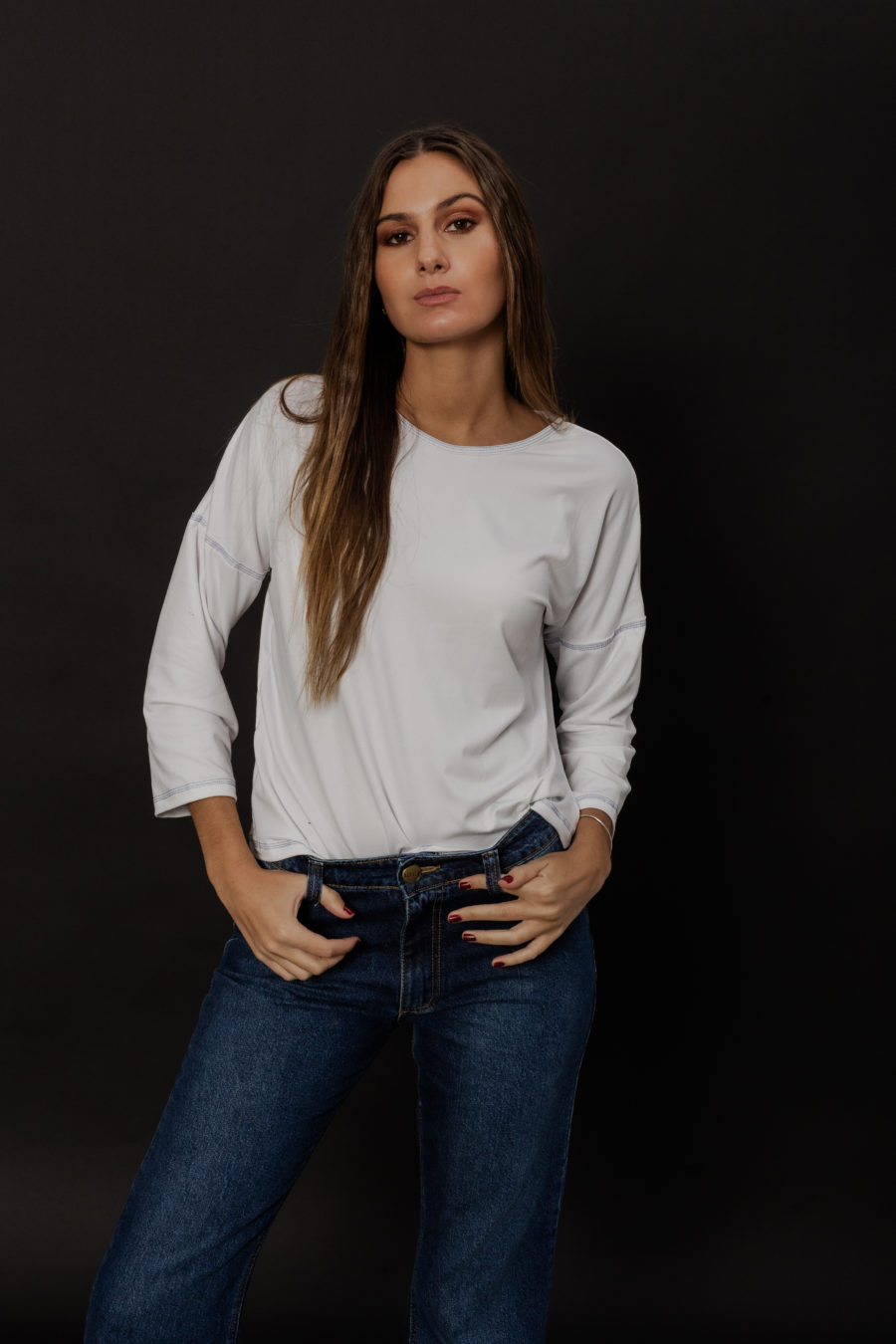 REMERA ALAS blanco m
