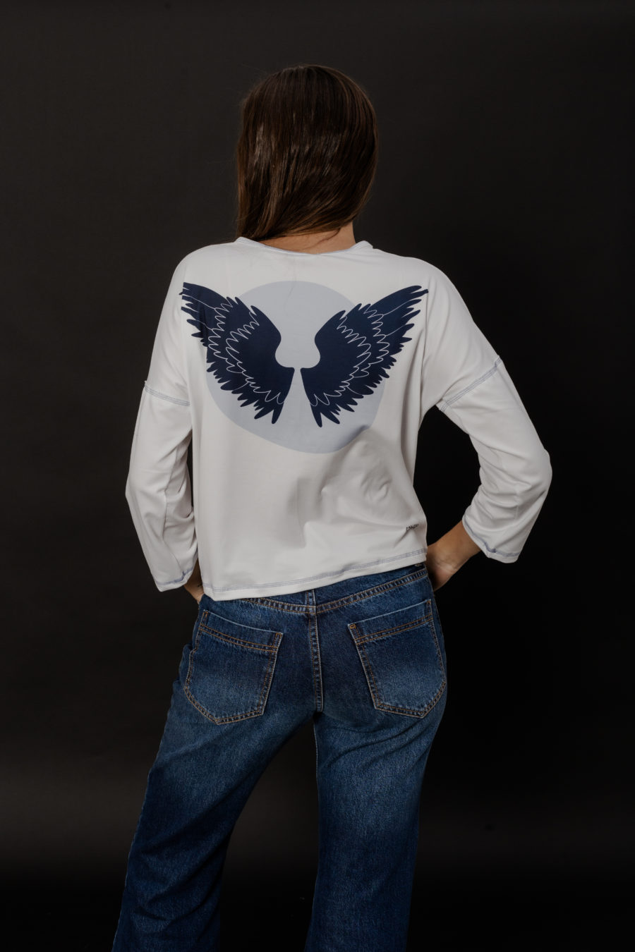 REMERA ALAS blanco m