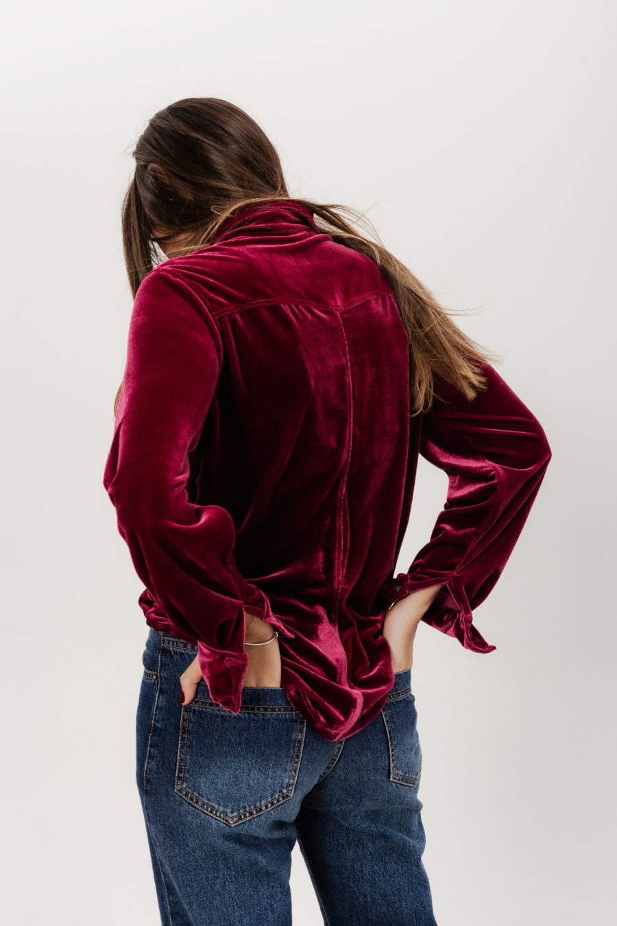 CAMISA TERCIOPELO violeta s